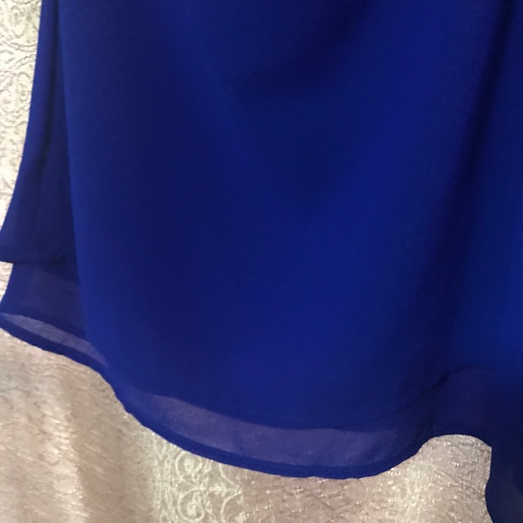 Monteau One Sleeve Royal Blue Top Size Medium - Picture 4 of 6